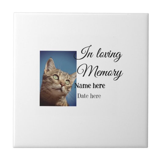 In loving memory memorial keepsake voeg huisdier n tegeltje (Voorkant)