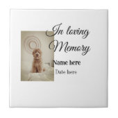 In loving memory memorial keepsake voeg huisdier n tegeltje (Voorkant)