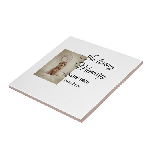 In loving memory memorial keepsake voeg huisdier n tegeltje (Zijkant)