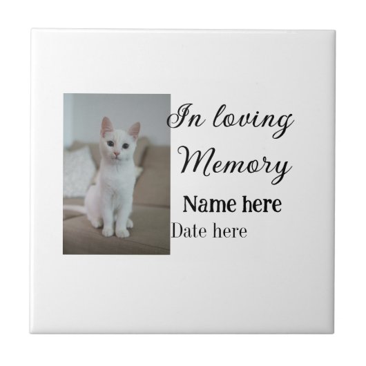 In loving memory memorial keepsake voeg huisdier n tegeltje (Voorkant)