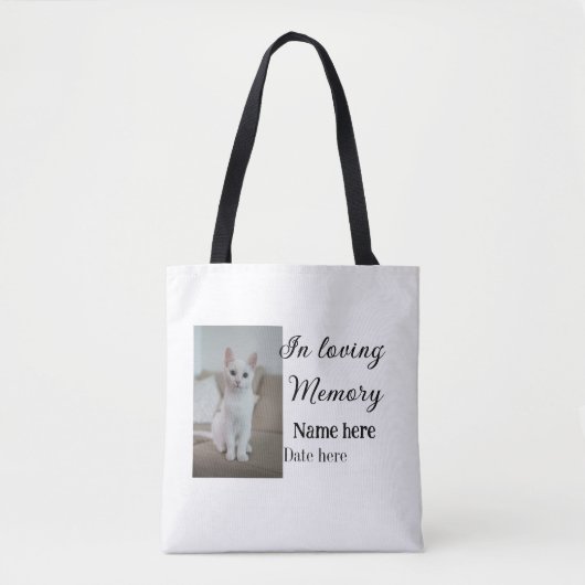 In loving memory memorial keepsake voeg huisdier n tote bag (Voorkant)