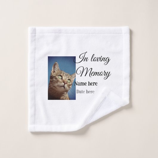 In loving memory memorial keepsake voeg huisdier n washandje (Wasdoekje)