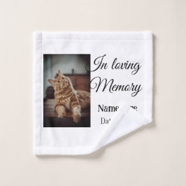 In loving memory memorial keepsake voeg huisdier n washandje