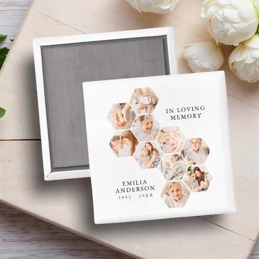 In Loving Memory Memorial Modern 10 foto's Magneet