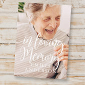 In Loving Memory Memorial Modern Simple Photo Card Visitekaartje