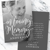 In Loving Memory Memorial Moderne eenvoudige fotok