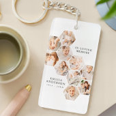 In Loving Memory Memorial Moderne fotocollage Sleutelhanger