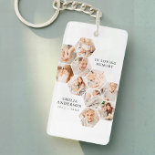 In Loving Memory Memorial Moderne fotocollage Sleutelhanger