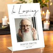 In Loving Memory - Memorial Photo for Father Reclamebord Met Voetstuk
