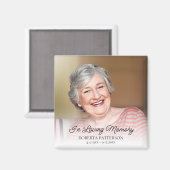 In Loving Memory Memorial Photo Funeral Keepsake Magneet (Voorkant / Achterkant)