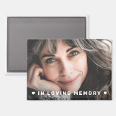 In loving memory memorial photo magneet (Voorkant / Achterkant)