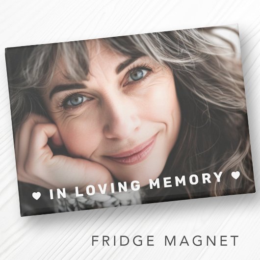 In loving memory memorial photo magneet