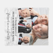 In Loving Memory Memorial Photo Marble Fleece Deken (Voorkant (Horizontaal))