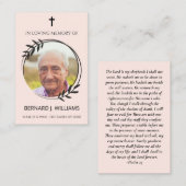 In Loving Memory Memorial Prayer Kaart Visitekaartje (Voorkant / Achterkant)