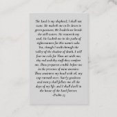 In Loving Memory Memorial Prayer Kaart Visitekaartje (Achterkant)