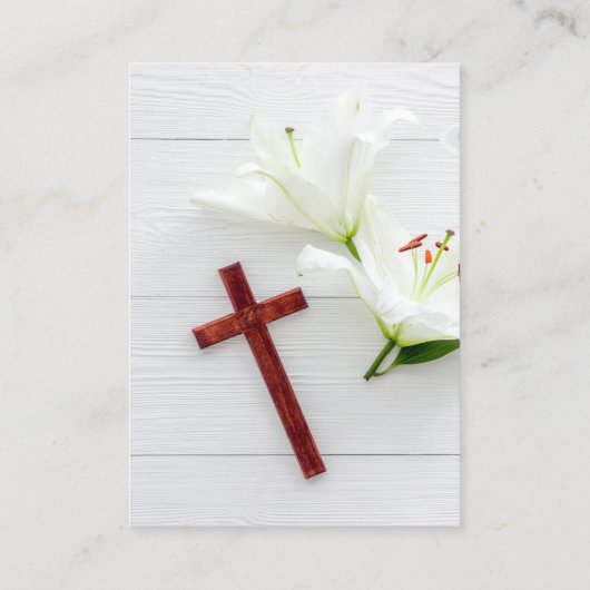 In Loving Memory Memorial Prayer Kaart Visitekaartje (Achterkant)