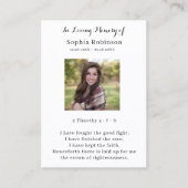 In Loving Memory Memorial Prayer Kaart Visitekaartje (Voorkant)