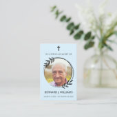 In Loving Memory Memorial Prayer Kaart Visitekaartje (Staand voorkant)