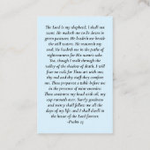 In Loving Memory Memorial Prayer Kaart Visitekaartje (Achterkant)