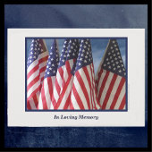 In Loving Memory, Memorial Service, American Flags Kaart