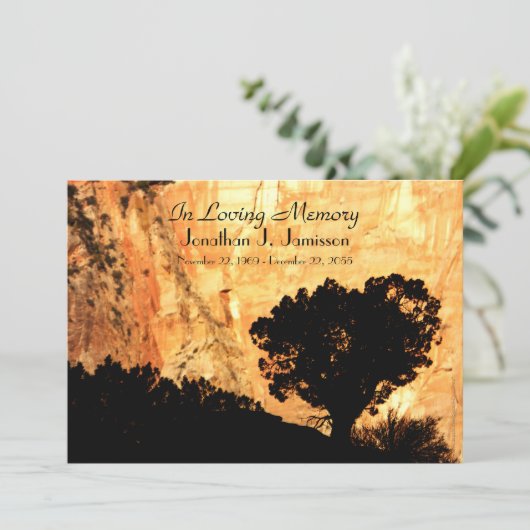 In Loving Memory Memorial Service, Lone Tree Kaart (Staand voorkant)