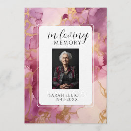 In Loving Memory met foto | Persoonlijk Kaart