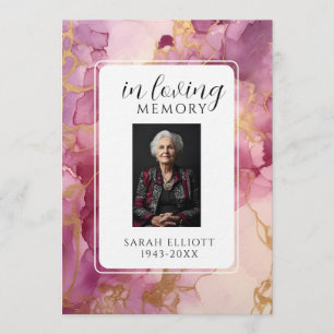 In Loving Memory met foto   Persoonlijk Kaart
