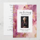 In Loving Memory met foto | Persoonlijk Kaart (Voorkant / Achterkant)