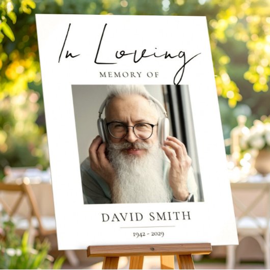 In Loving Memory, Minimalist Photo for Grandpa Poster