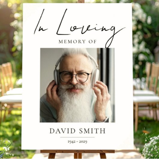 In Loving Memory, Minimalist Photo for Grandpa Poster