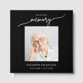In Loving Memory Minimalist Photo Sympathy Gastenboek (Voorkant)