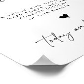 In Loving Memory | Minimalistisch trouwkaartje Poster (Hoek)