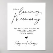 In Loving Memory | Minimalistisch trouwkaartje Poster (Voorkant)