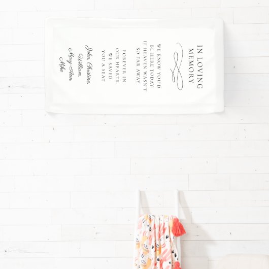 "In Loving Memory" Modern, Calligraphy, Wedding Spandoek (Insitu)