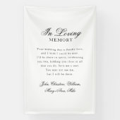 "In Loving Memory" Modern, Calligraphy, Wedding  Spandoek (Verticaal)