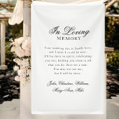 "In Loving Memory" Modern, Calligraphy, Wedding Spandoek