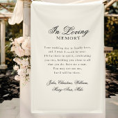 "In Loving Memory" Modern Calligraphy Wedding  Spandoek