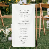 "In Loving Memory" Modern, Calligraphy, Wedding Spandoek