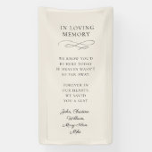"In Loving Memory" Modern, Calligraphy, Wedding Spandoek (Verticaal)
