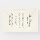"In Loving Memory" Modern Calligraphy Wedding  Spandoek (Horizontaal)