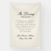 "In Loving Memory" Modern Calligraphy Wedding  Spandoek (Verticaal)