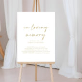 In Loving Memory Modern Gold Elegant Sign Poster