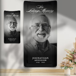 In Loving Memory Modern Memorial / begrafenisfoto Spandoek