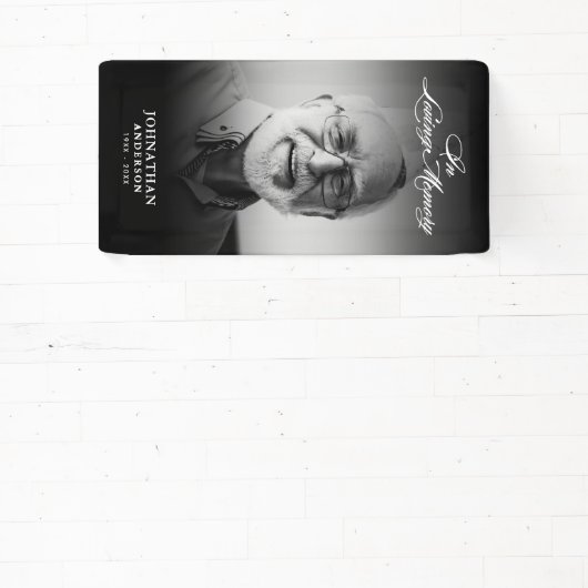 In Loving Memory Modern Memorial / begrafenisfoto Spandoek (Insitu)