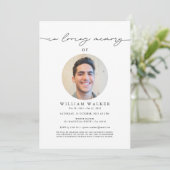 In Loving Memory Modern Photo Memorial Funeral Kaart (Staand voorkant)