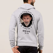 In Loving Memory Modern Photo Tribute Memorial Hoodie (Achterkant)
