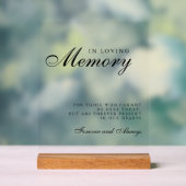 In Loving Memory Modern Wedding Memorial Sign Acryl Bord (Neutraal)