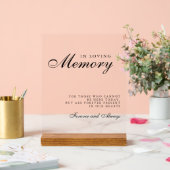 In Loving Memory Modern Wedding Memorial Sign Acryl Bord (Huwelijk)