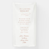 "In Loving Memory" Moderne kalligrafie, bruiloft Spandoek (Verticaal)