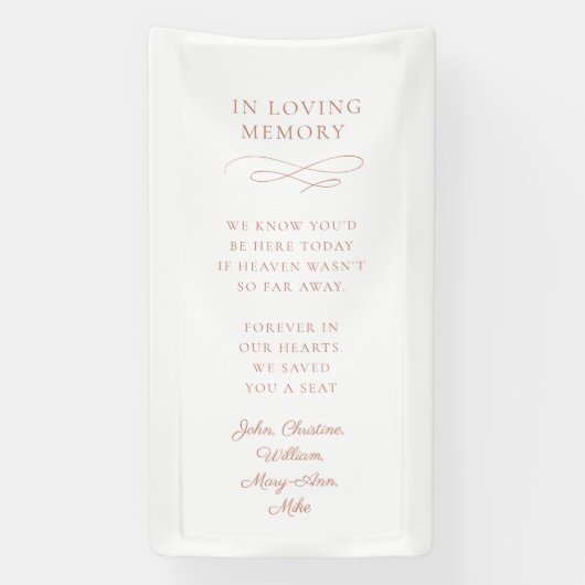 "In Loving Memory" Moderne kalligrafie, bruiloft Spandoek (Verticaal)